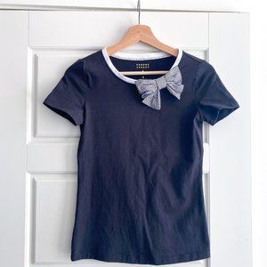 Kate Spade Broome Street Navy Bow T-Shirt